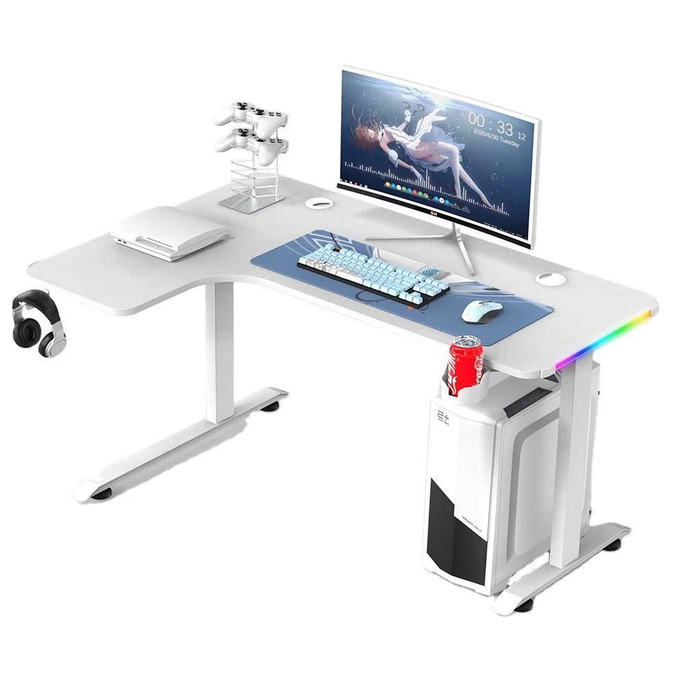 Beisijie пользовательский большой компьютер для хранения RGB стол игровой Дома Офиса L-образный