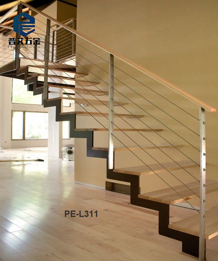 Straight modular steel staircase