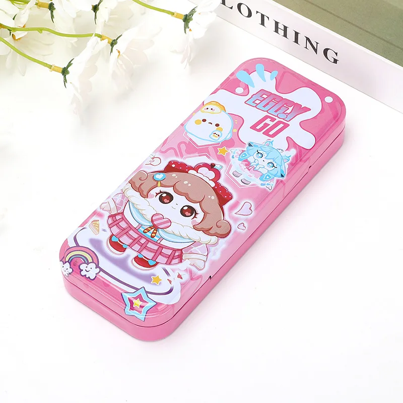 2024 Custom Large Capacity Tin Multi-Function Floral Hard Cover Case Personalized School Pencil Case for Boys Teen Girls