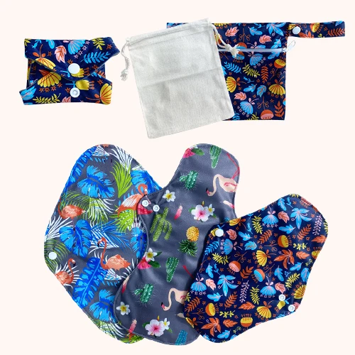 Reusable Breathable Women Panty Cloth Liner Women Menstrual Pads  Hygiene Heavy Period Washable sanitary pad