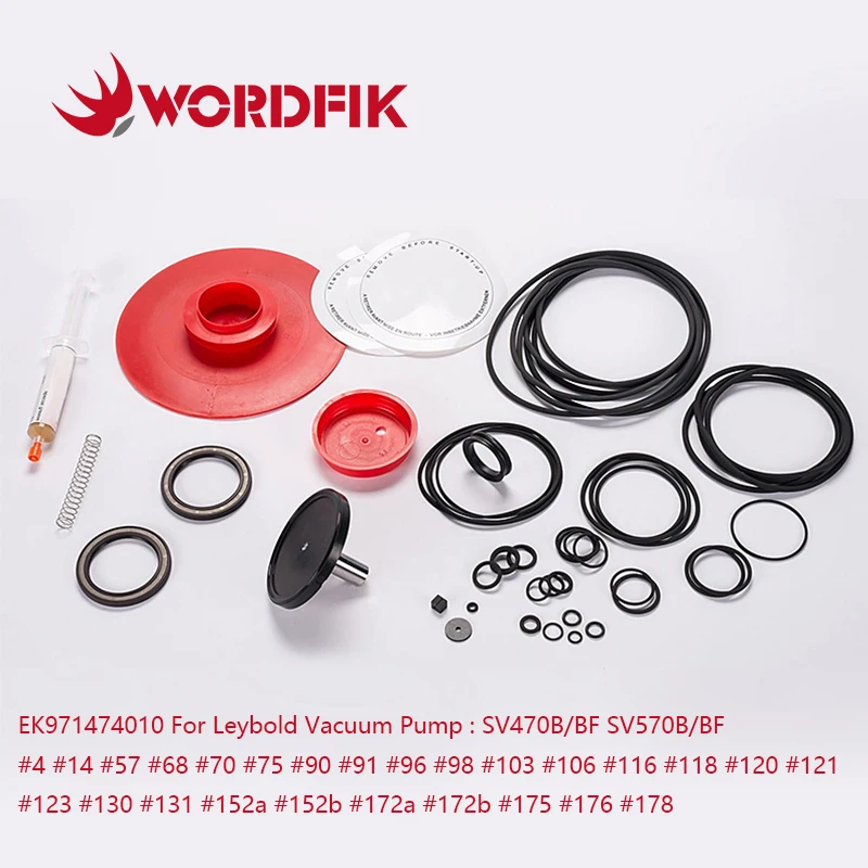 Детали насоса Wordfik ремонтные уплотнительные комплекты EK971474010 для вакуумного Leybold SOGEVAC SV470B SV570B SV470BF SV570BF
