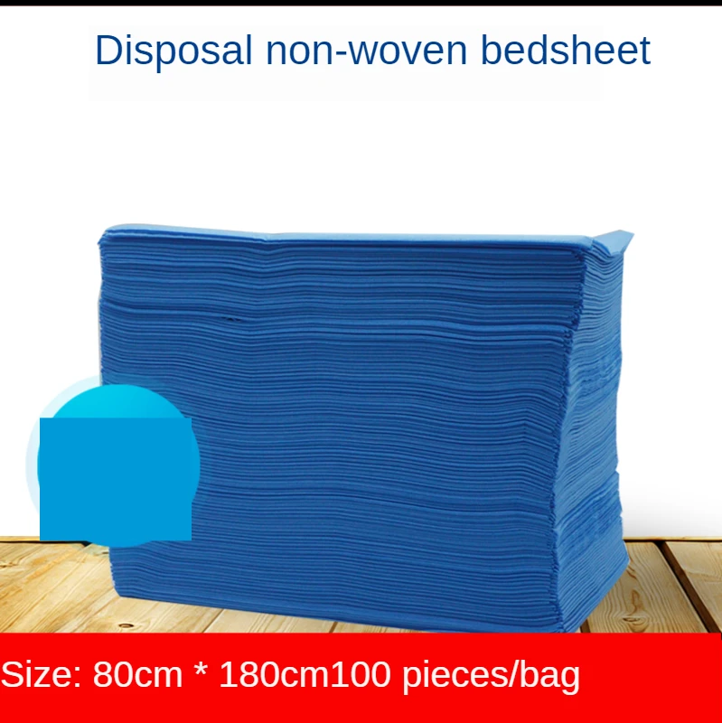 disposable waterproof bed sheet  massage bed sheet disposable bed sheet for beauty salon blue 80*180 60 pieces/bag