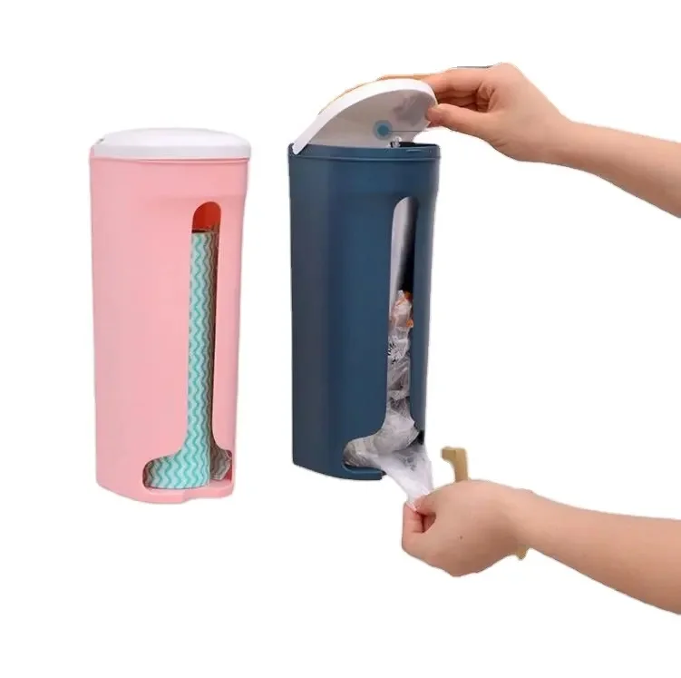 Wall Mount Storage Racks Dispenser Plastic Organizer Tools Garbage Bags Storing Holder