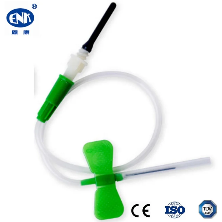 Disposable Multi Sample Venous Blood Collection Needle Green