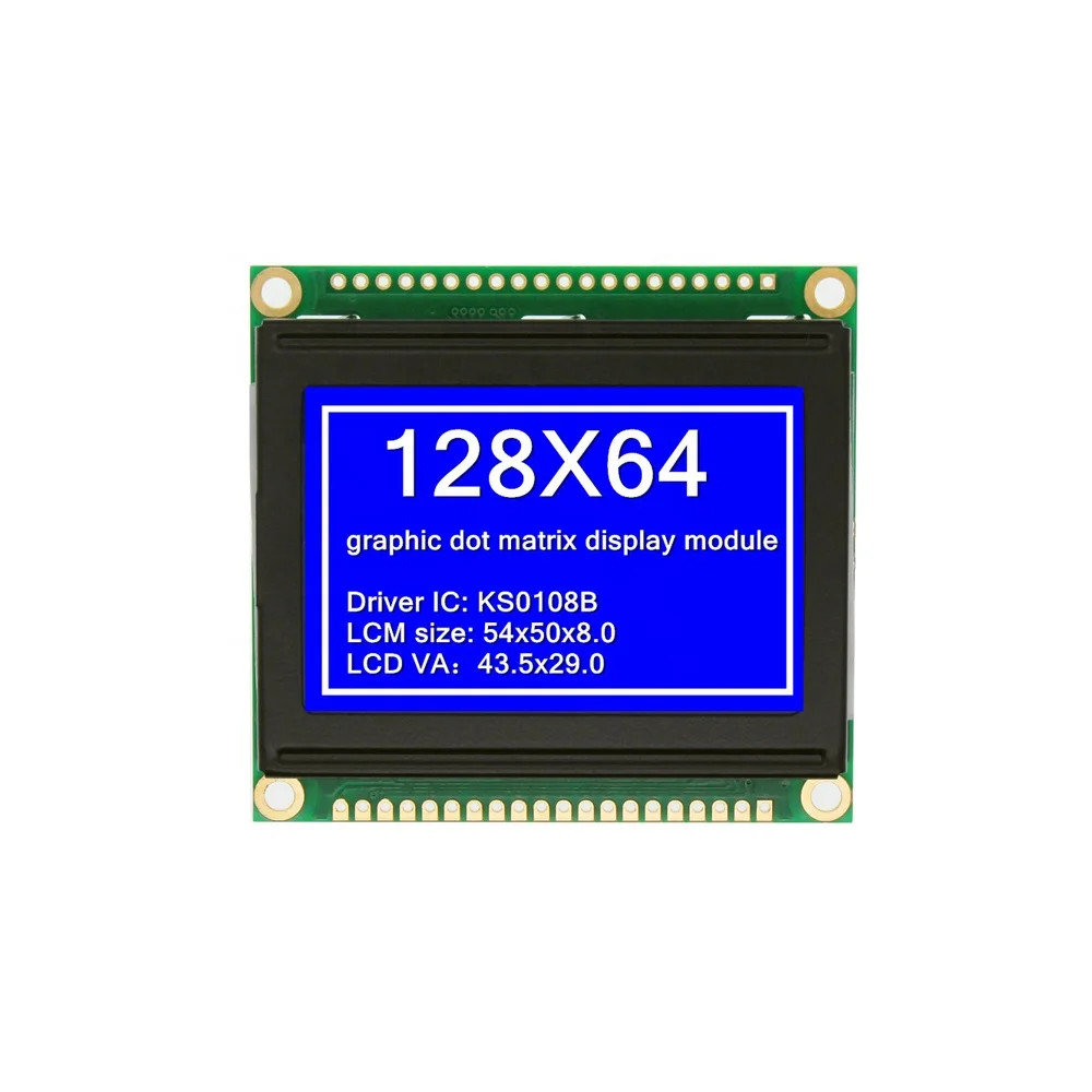 
128x64 graphics dot matrix 12864 lcd display screen module 