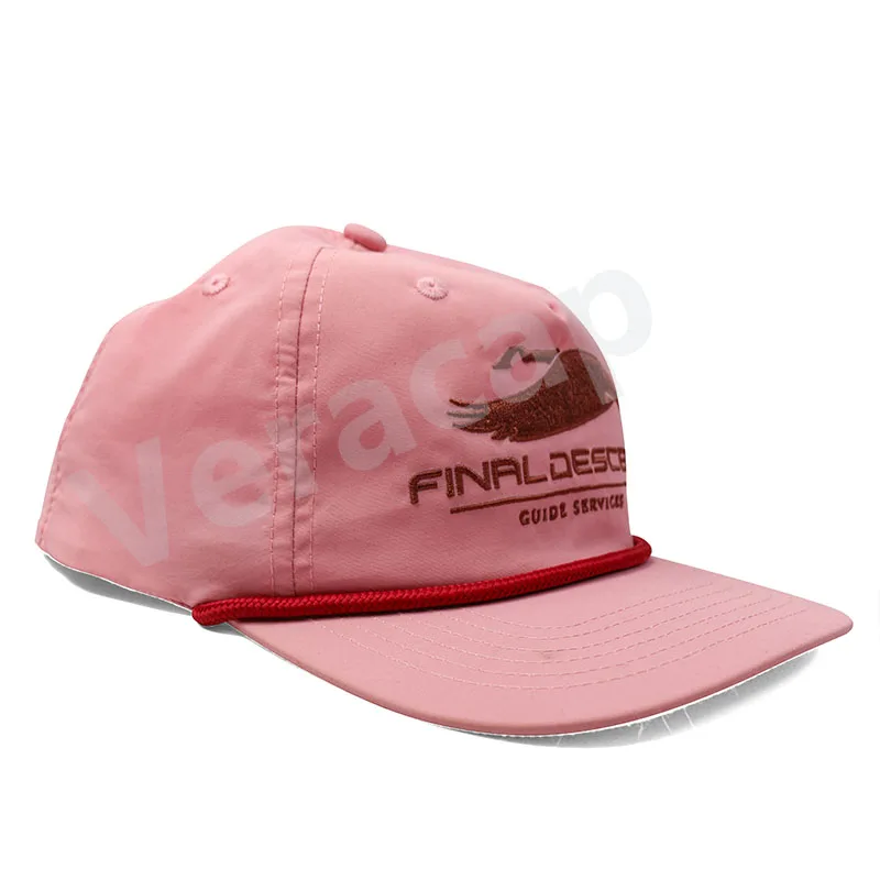 HS24 оптовая продажа, козырёк, веревочные поля, 5 панелей, неструктурированный ридиксон 256, бейсболка, Кепка-тракер veracap, изготовленная на заказ нейлоновая веревочная шляпа с веревкой