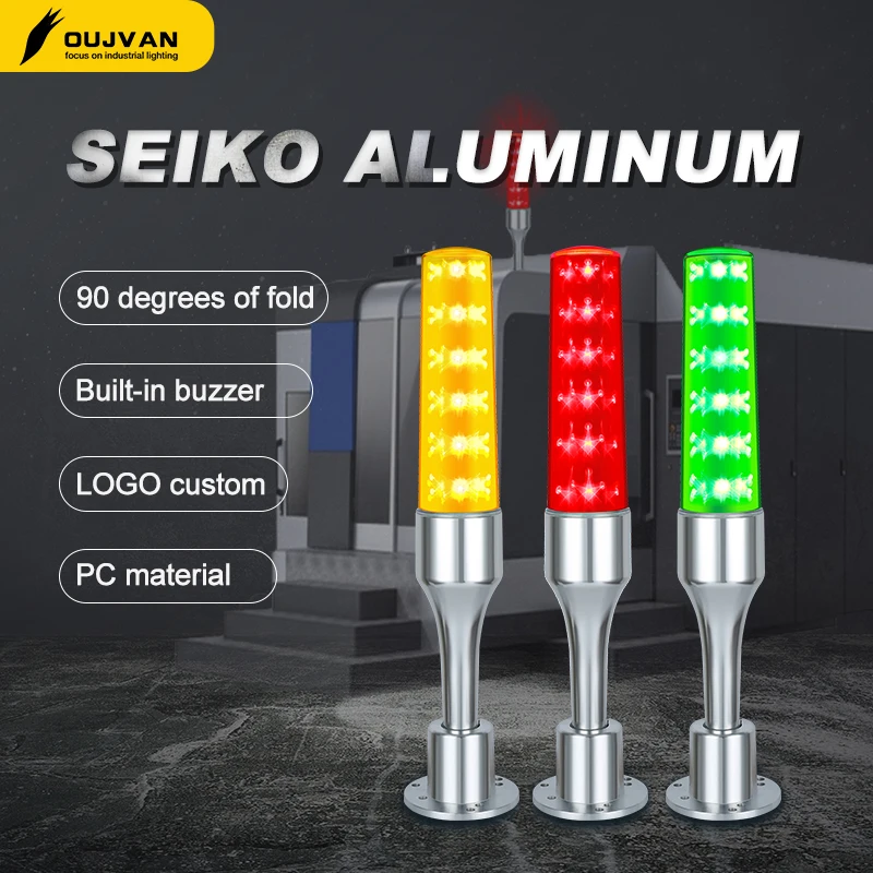 High Quality Hidden Detachable Base Flashing Warning Tower Lamp Light With Alarm Buzzer