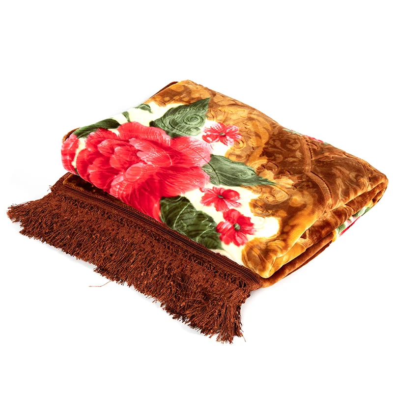
Hot Selling Discount Polyester Blanket Stock Lot 4.5kg 2ply 200x240cm Winter Raschel Mink Blanket 
