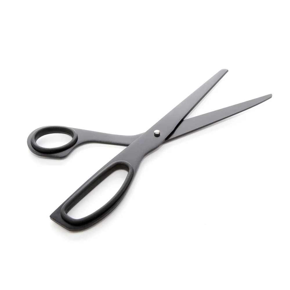 Maxery Stationery Scissors Stainless Steel Matt Black Northern European Simple Scissors Logo Packing Paper Card