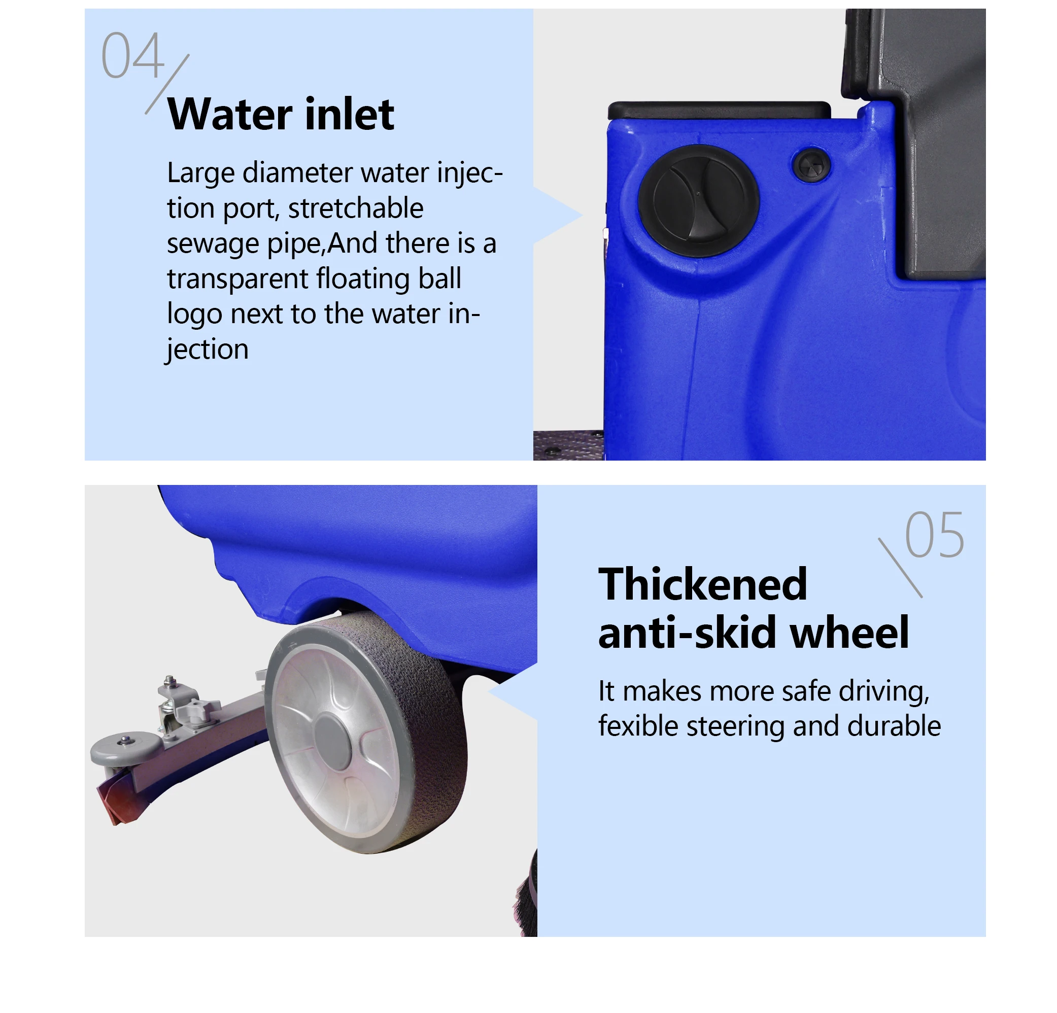 professional equipment compact 550W Traction Motor Power ride on  floor scrubber cleaning machine