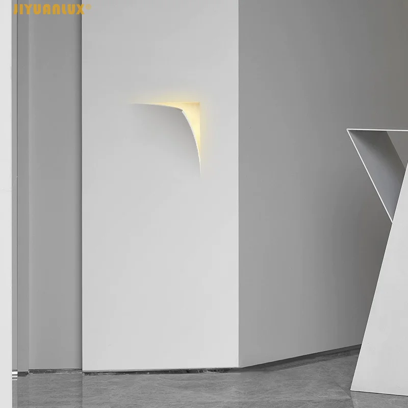 mbeddModern eed borderless net red designer up wall lamps living room bedside corridor aisle lamp Gypsum Wall Light