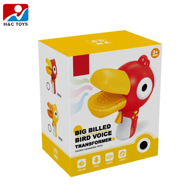 Cartoon big mouthed bird loudspeaker recording toys electric voice microphone toy for kids
