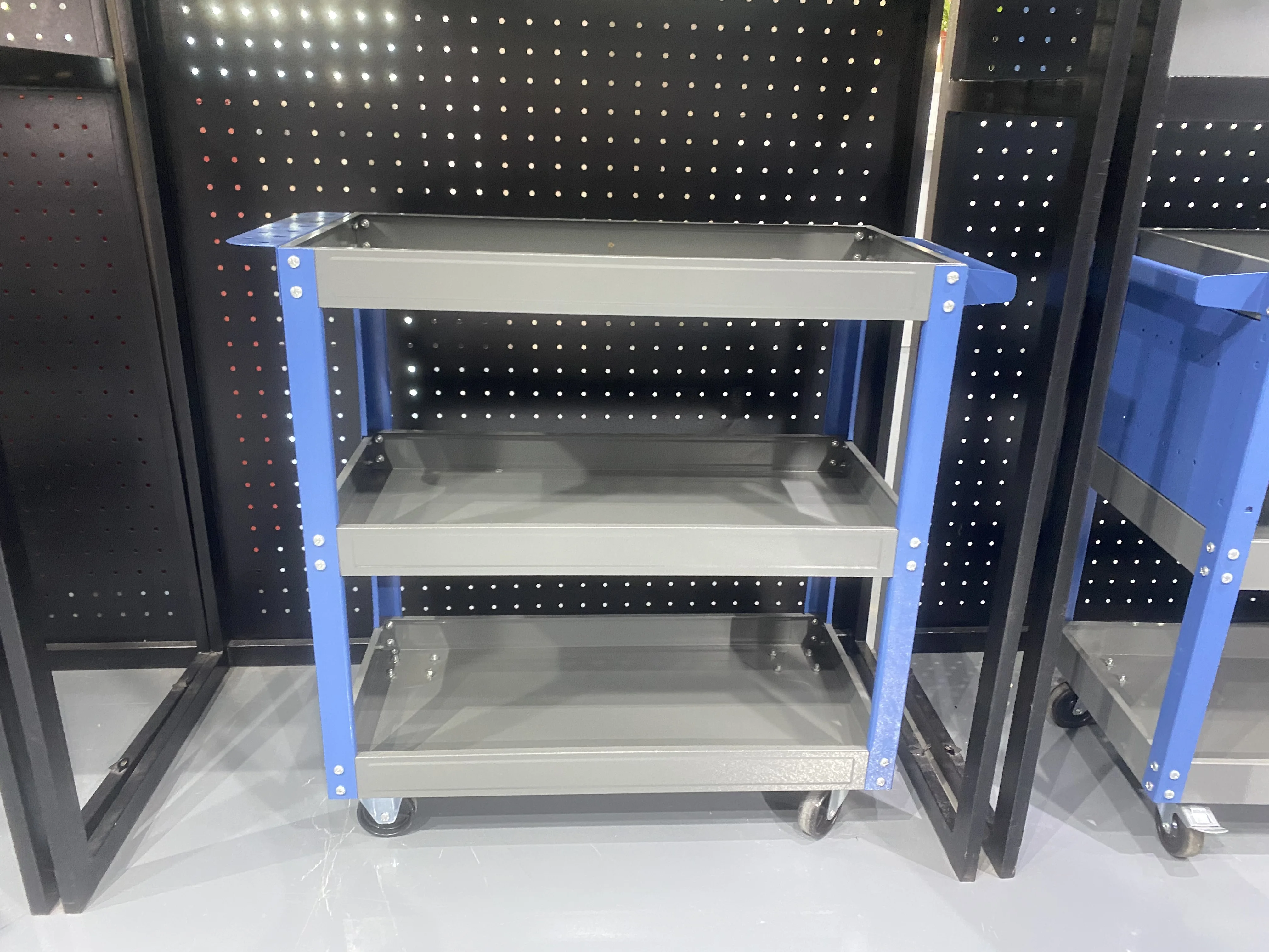 3 Tray Tool Trolley Chest Auto Repair Toolbox Steel Storage Tools Cart For Organizer Cabinet