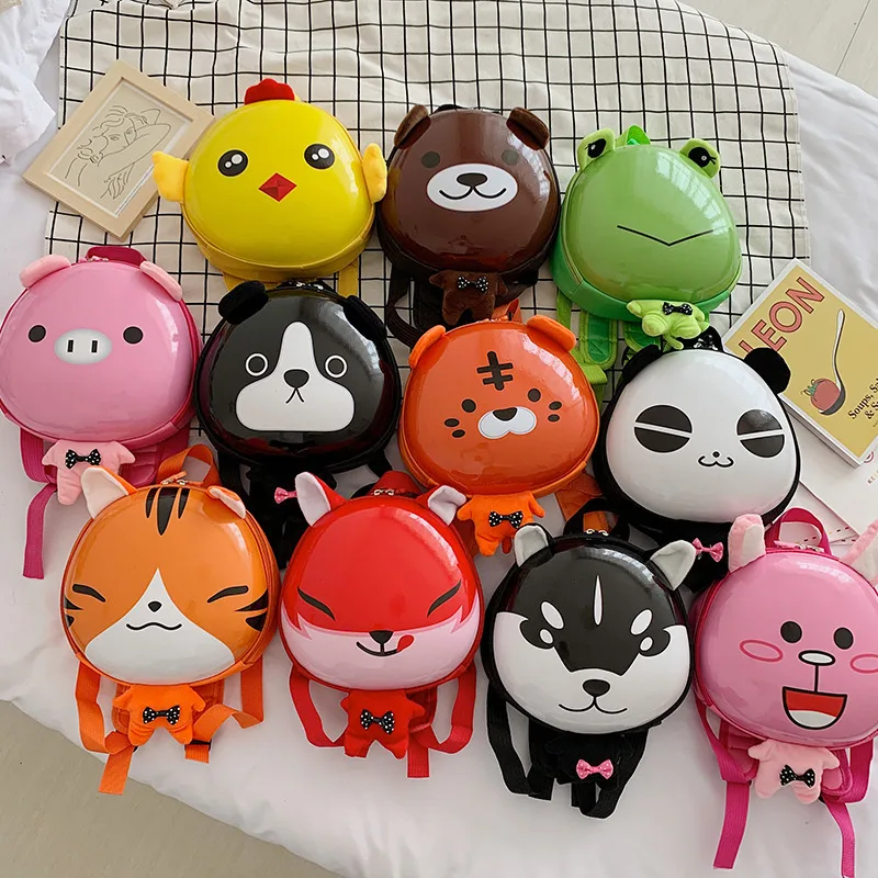 2022 New Kids Backpack Korean Style Kindergarten Schoolbag Wholesale Cartoon Cute Animal Bag Boys Girls