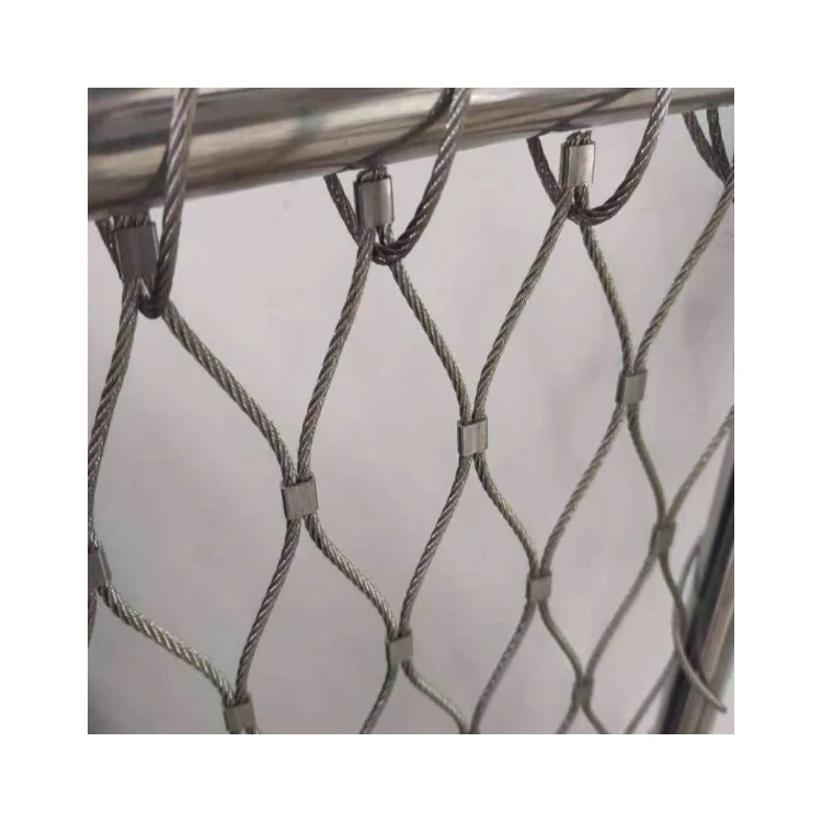 Wholesale 304 316 High Strength Stainless Steel Cable Wire Rope Net For Aviary Zoo Mesh