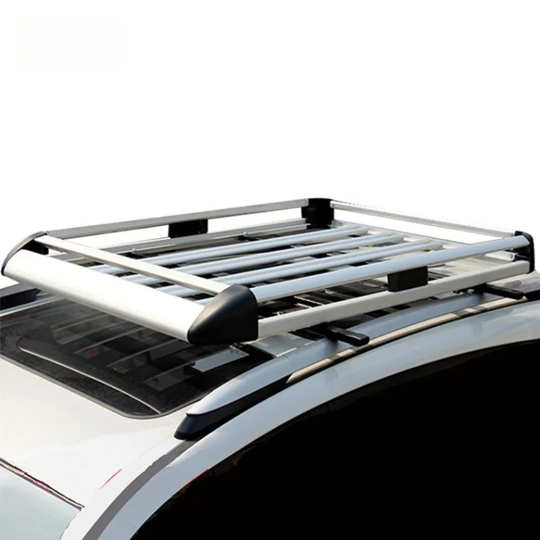 Universal luggage basket aluminum alloy car roof rack iron luggage rack without guardrail car