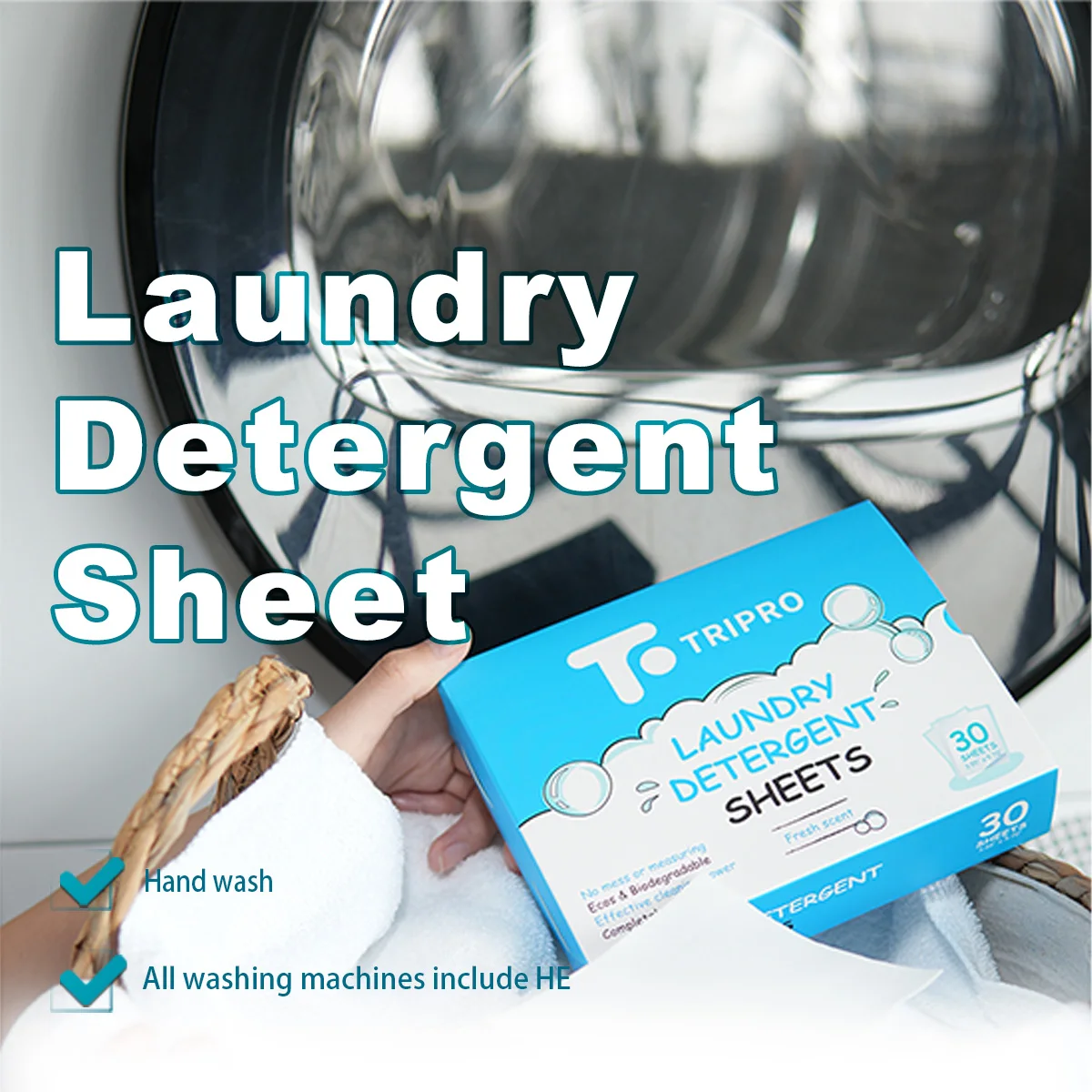 Trending Products Eco Friendly Laundry Sheets Detergent Laundry Detergent Strips
