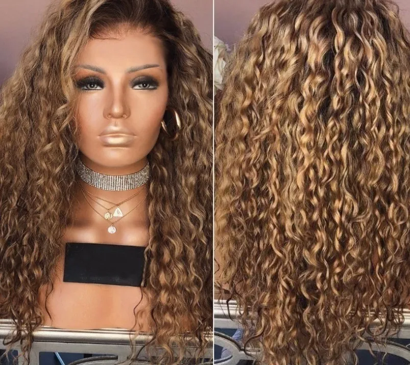 he50197c Hot Sale Women Wigs Brown Long Hair Wig