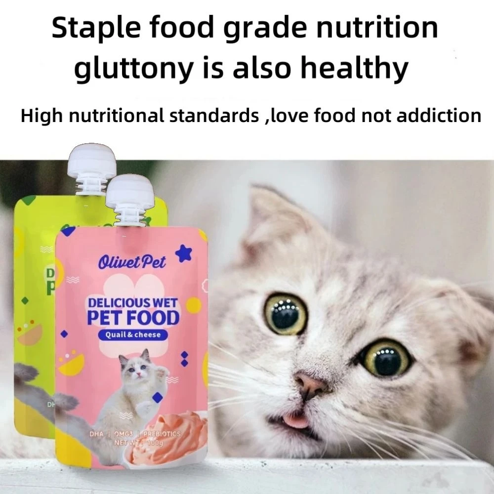 Высококачественная упаковка для соуса закусок домашних животных жидкая смесь влажной пищи с питательным подпиточным соусом из тунца и икры Goo