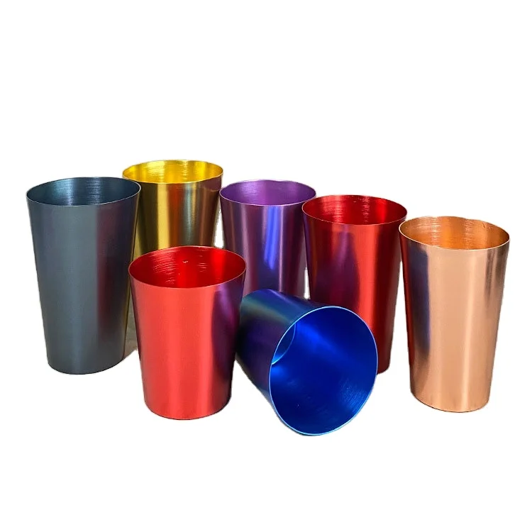 Promotional Colored Party Outdoor Metal Tin Can Drinking Mug Cup Ball Aluminum Tumbler Pint Set Beer Cup