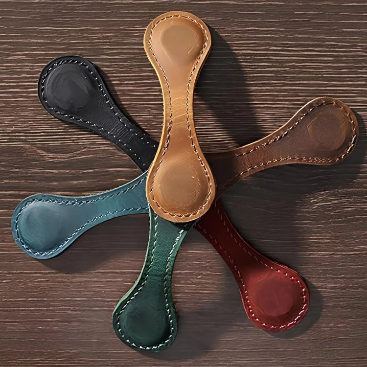 Most Popular Blank Bookmarks Clip Custom Design Laser Logo Custom Pu Leather Magnetic Bookmarks For Book