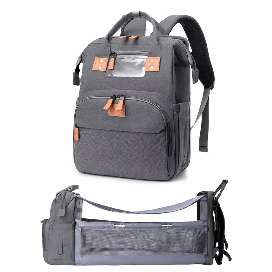 2022 New Design Baby Bag with Changing Station 3 in 1 Large Capacity Baby backpack diaper bag Multifunction Expandable
