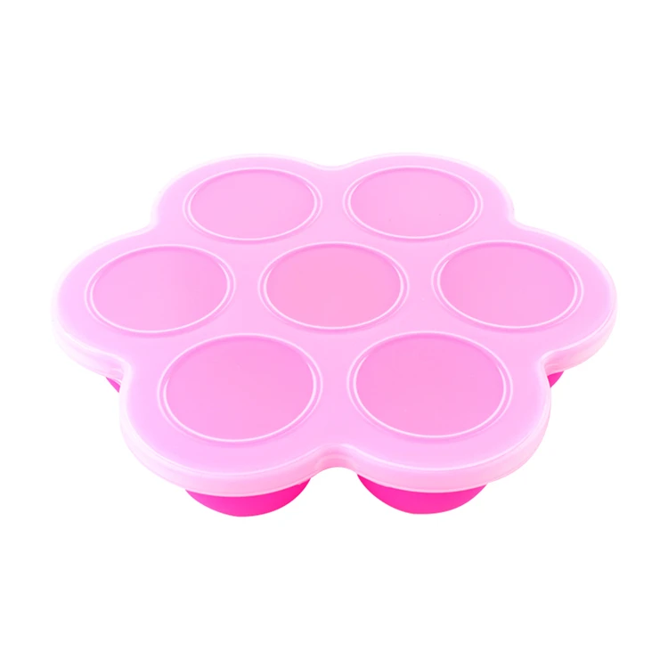 Amazon Hot sell  Baby Plate Silicone Ice Cube Tray Baby Food Storage Container and Freezer Tray With Lid