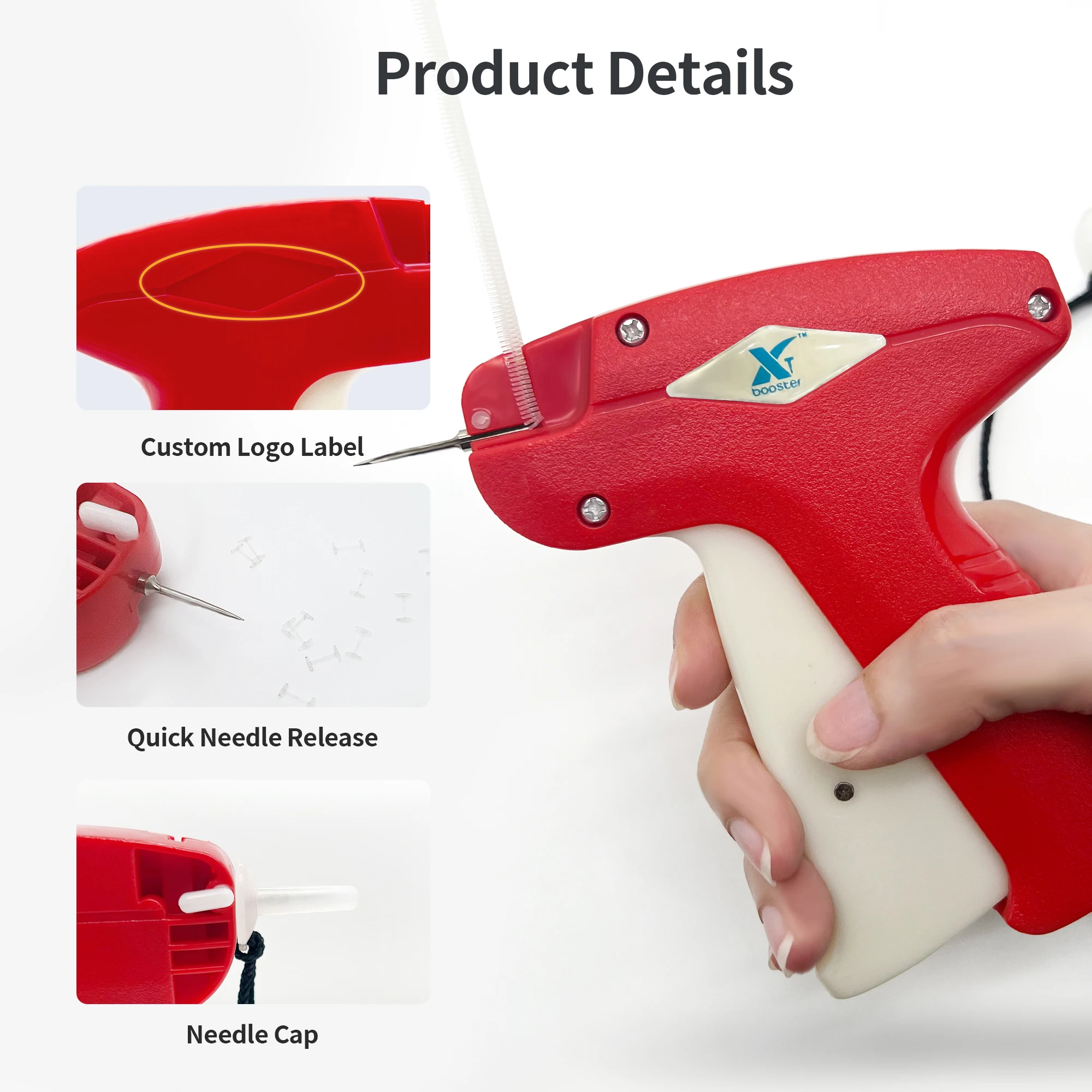 Booster  fine needle tagging gun garment price label tag gun with needle