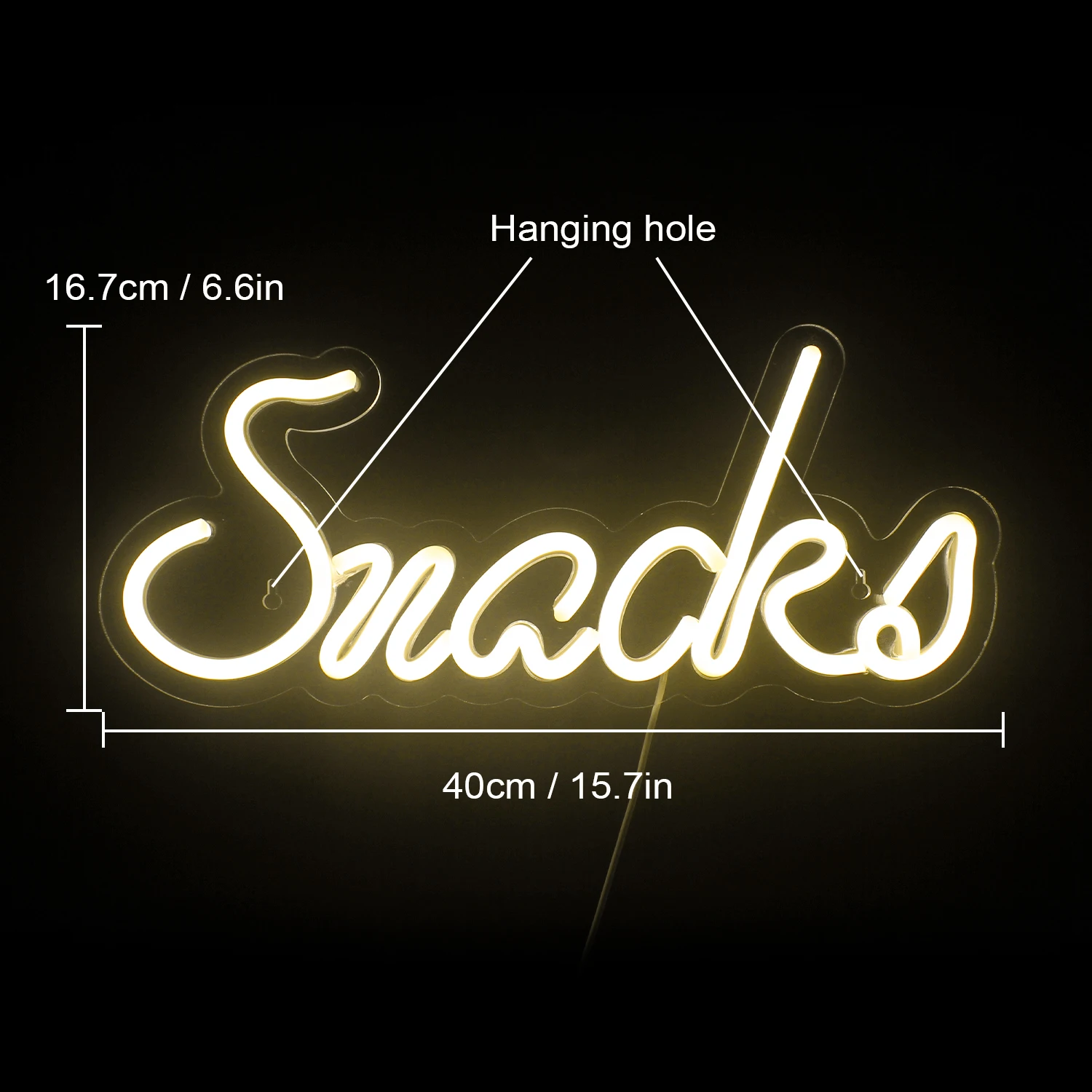 Wanxing Led Snacks Letter Neon Lights For Shop Store Room Home Decor Wall Hanging Art USB Acrylic Neon Sign Party Xmas Gift