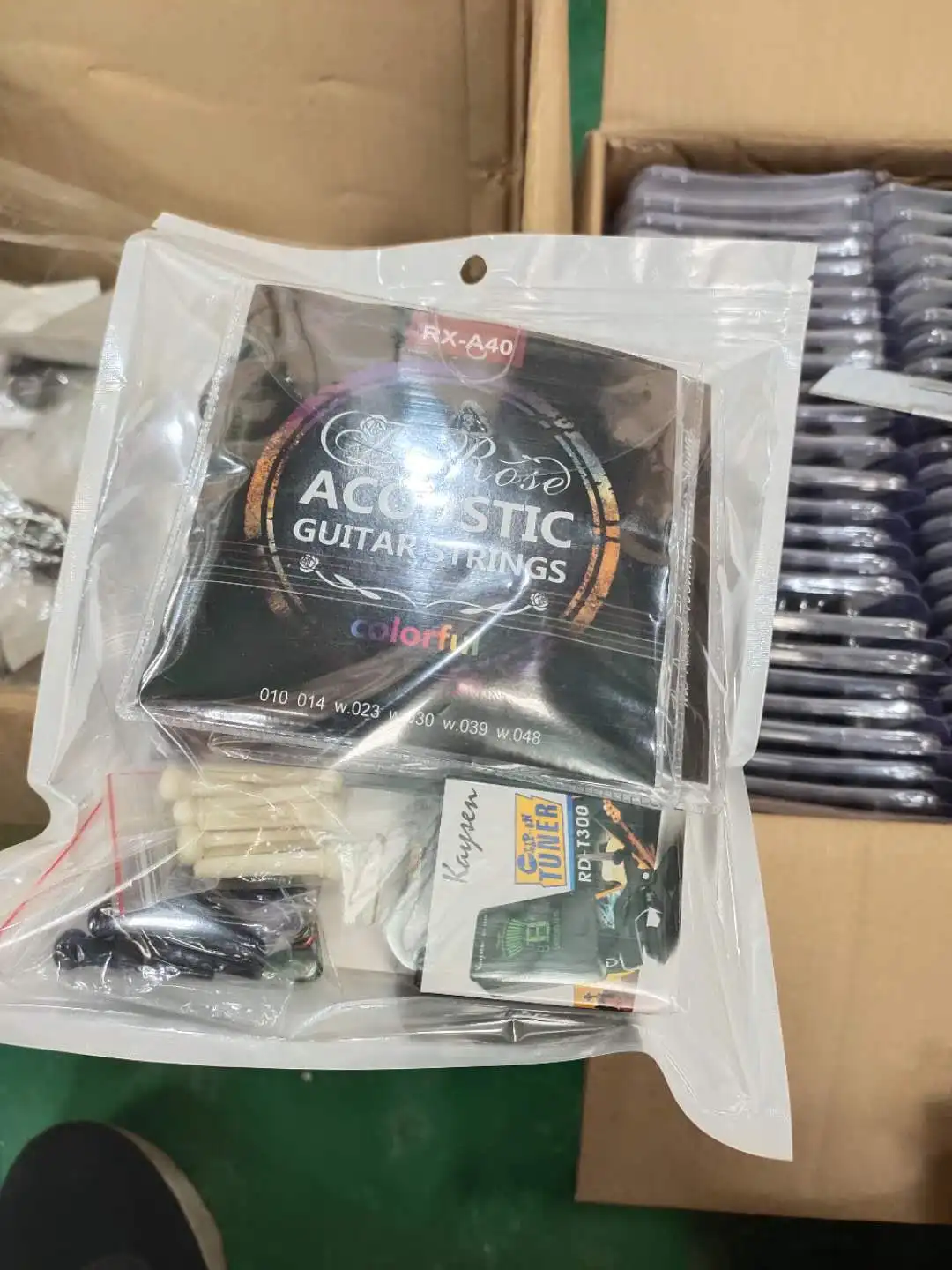 wholesale guitar bundle accessories kit set : acoustic strings ,picks,capo,tuner,strings cutter all in one pack