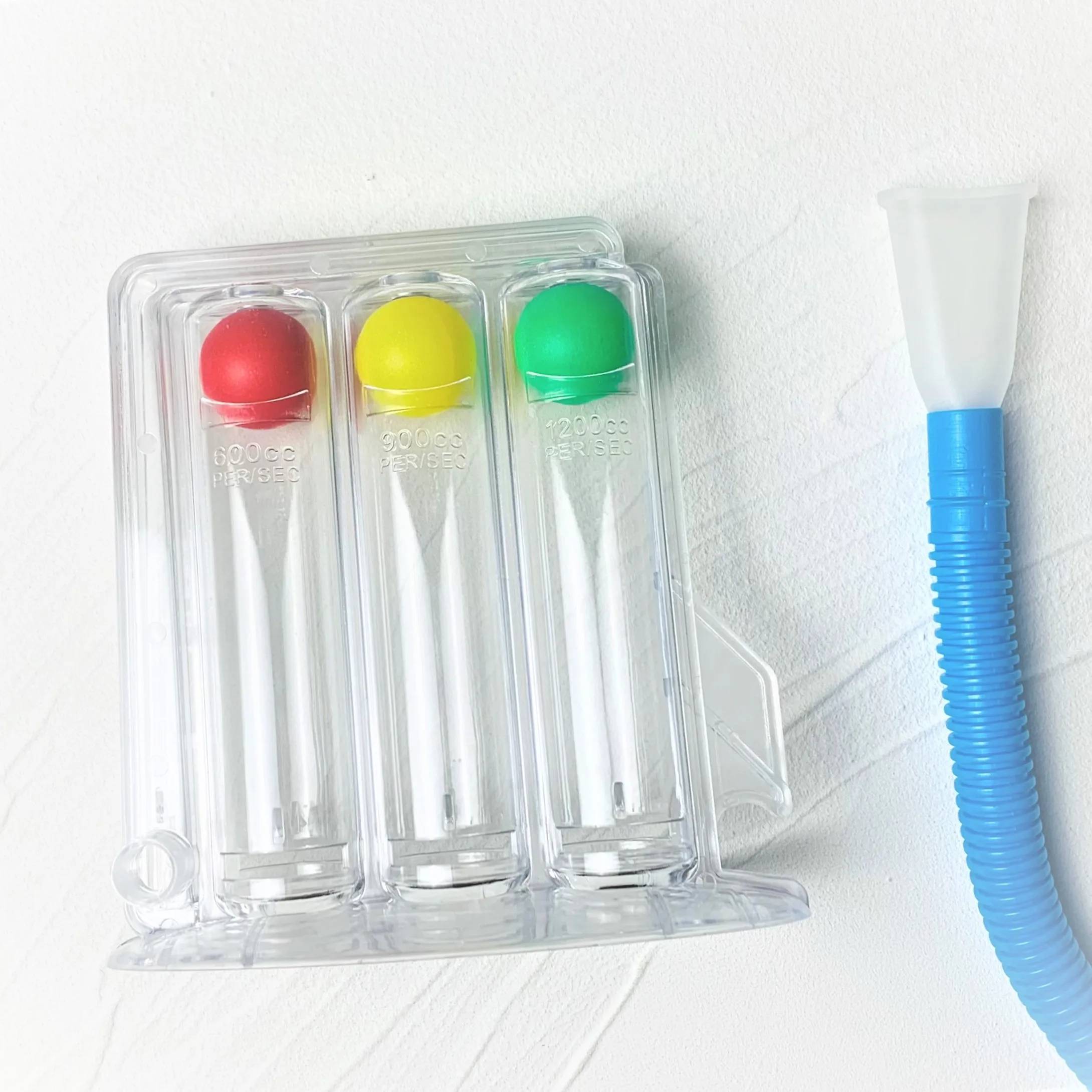 Breathing Trainer Lung Spirometer  Volumetric Incentive Spirometer 3 Ball Single Digital Spirometer with CE Approved
