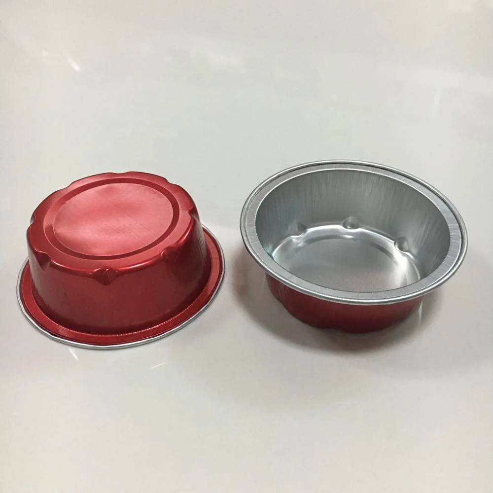 wedding party 3oz aluminum foil cake pan with flat lid disposable aluminum cup