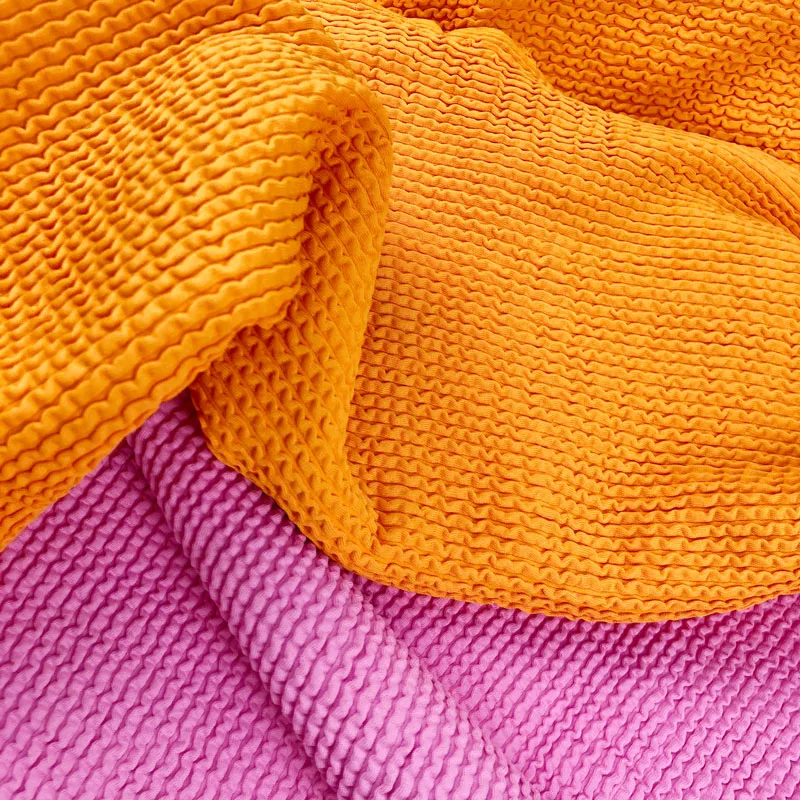 Seersucker jacquard top  elastic nylon spandex  four way stretch knitted fabric for swimwear,bikini