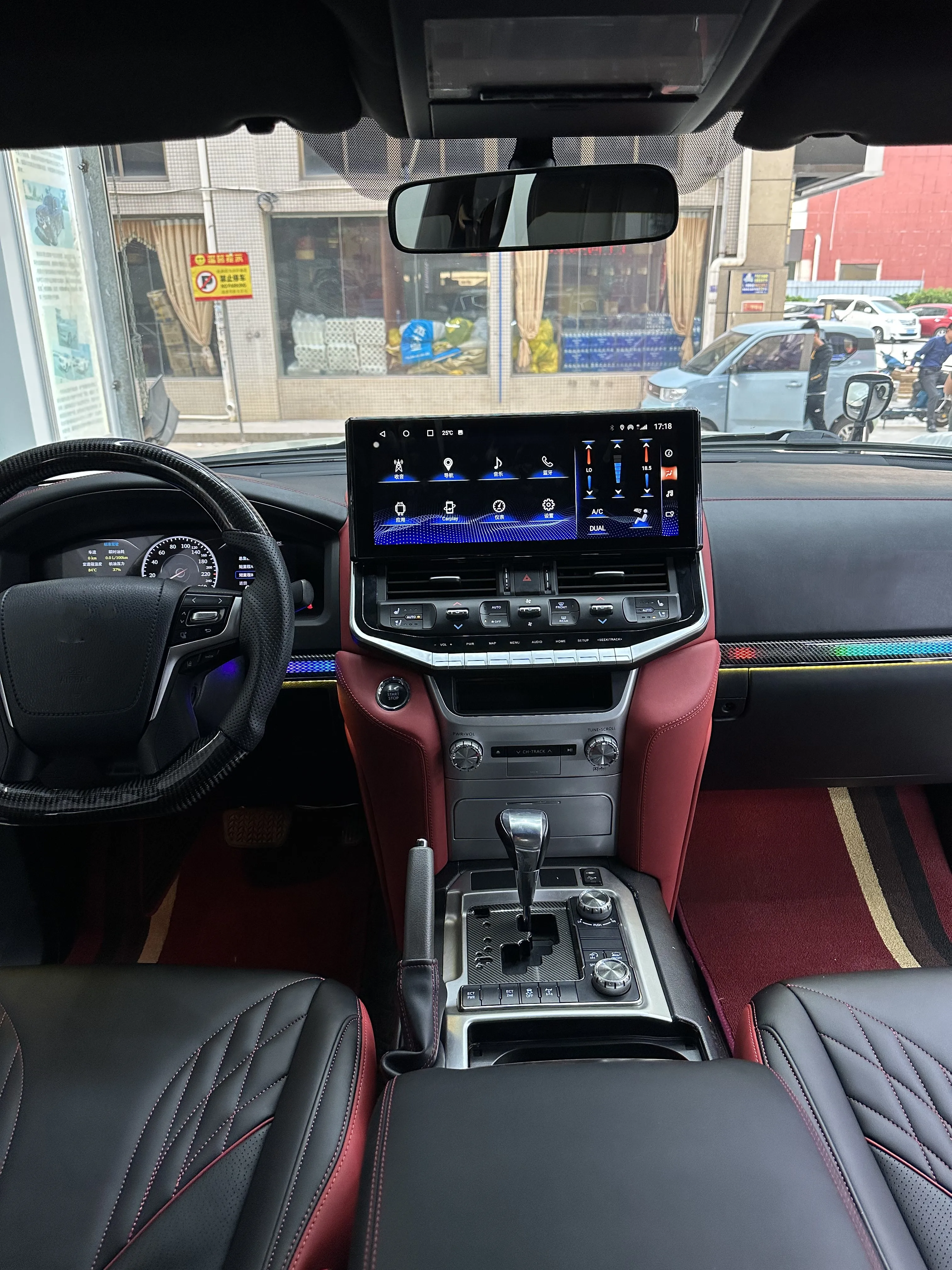 HW GPS Navigation Android Head Unit 200 to 300 Screen with Wireless Charger 4+64G 6+128G for Land cruiser LC200 2008-2020