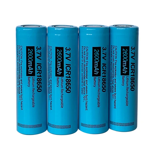 3.7v 2600mah Lithium li-ion Rechargeable ICR 18650 Li ion Battery Cell with China Factory Price