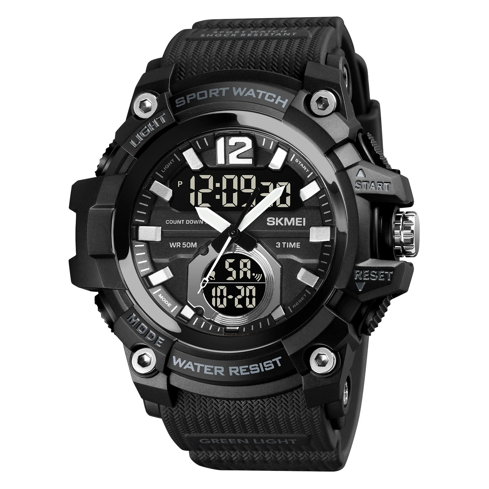 skmei 1725 cheap dongguan boys digital watch perfect Silicone band water proof double display Minimalist Leisure wrist watch