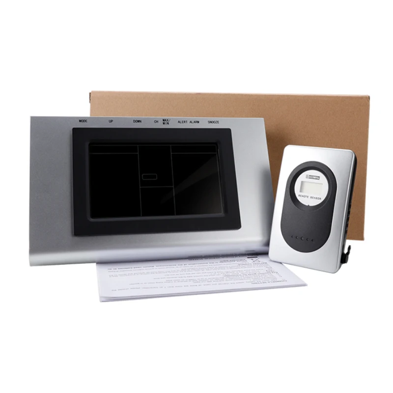 Household Wireless Thermometer Hygrometer Digital Modern Weather Station Wall Clock