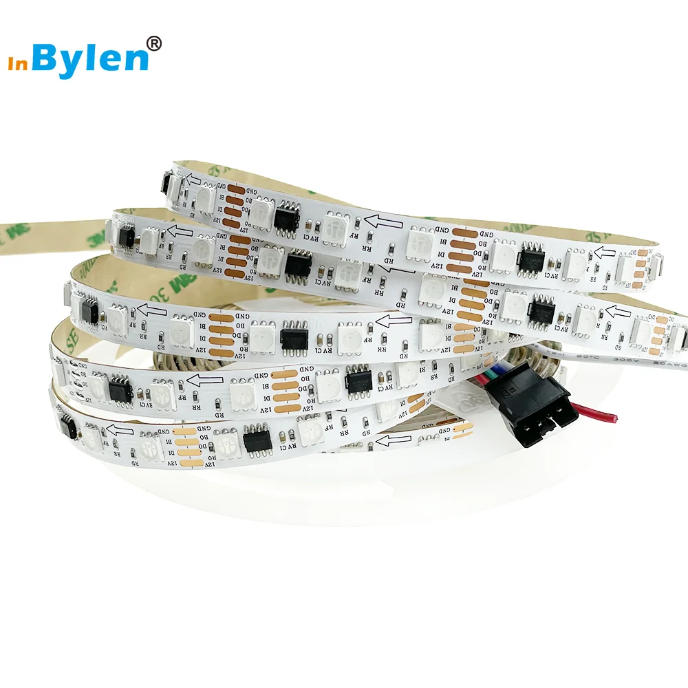 Manufacturer Dream Magic 5050 RGB TM1934 20pixels 60Leds DC 12V Digital Addressable Led Strip IP20 IP65 IP67 rgbic led strip