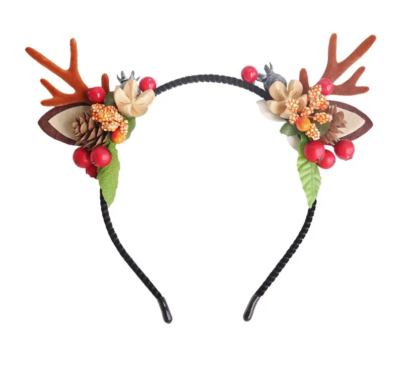 Christmas small antler hair bands wholesale cat ears long horns branch cute Christmas Day headband
