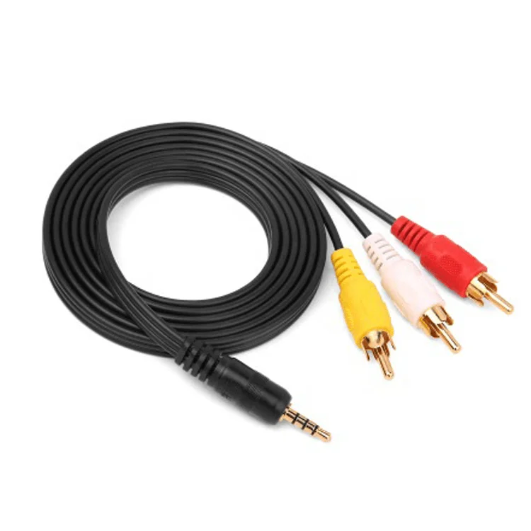 Farsince hot selling 3 RCA 3.5mm aux to 3 RCA av audio cable