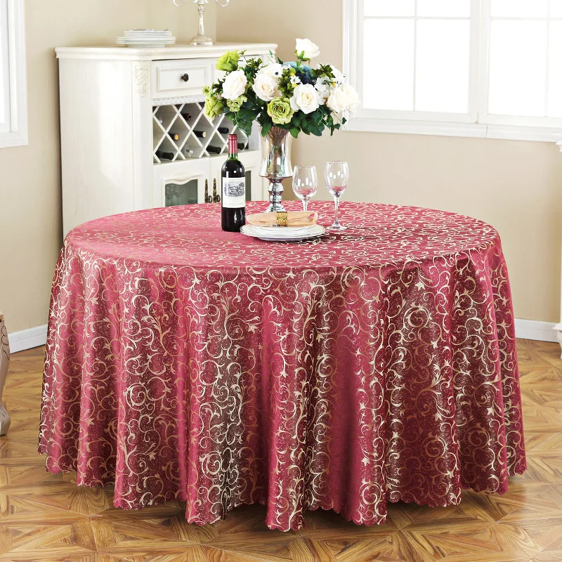 Party Tablecloth Elegant Design For Wedding And Hotel Polyester Round Table Cloth Tablecloth Supplier