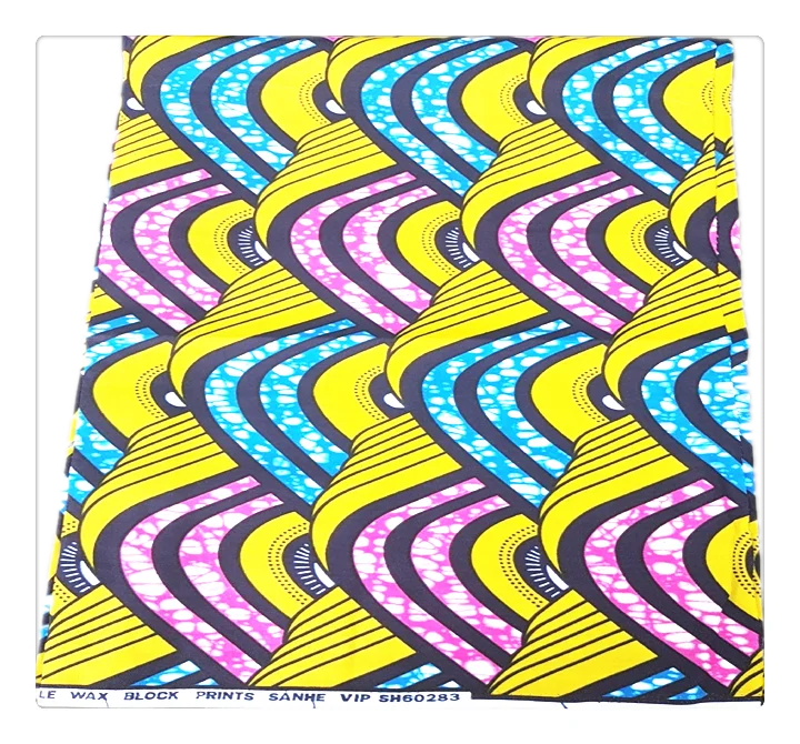 Hot Selling African Wax Print 100% Cotton Fabric Africa Design Capulana Ankara Pagne Batik  Wax Fabrics stocks Tissu Africian