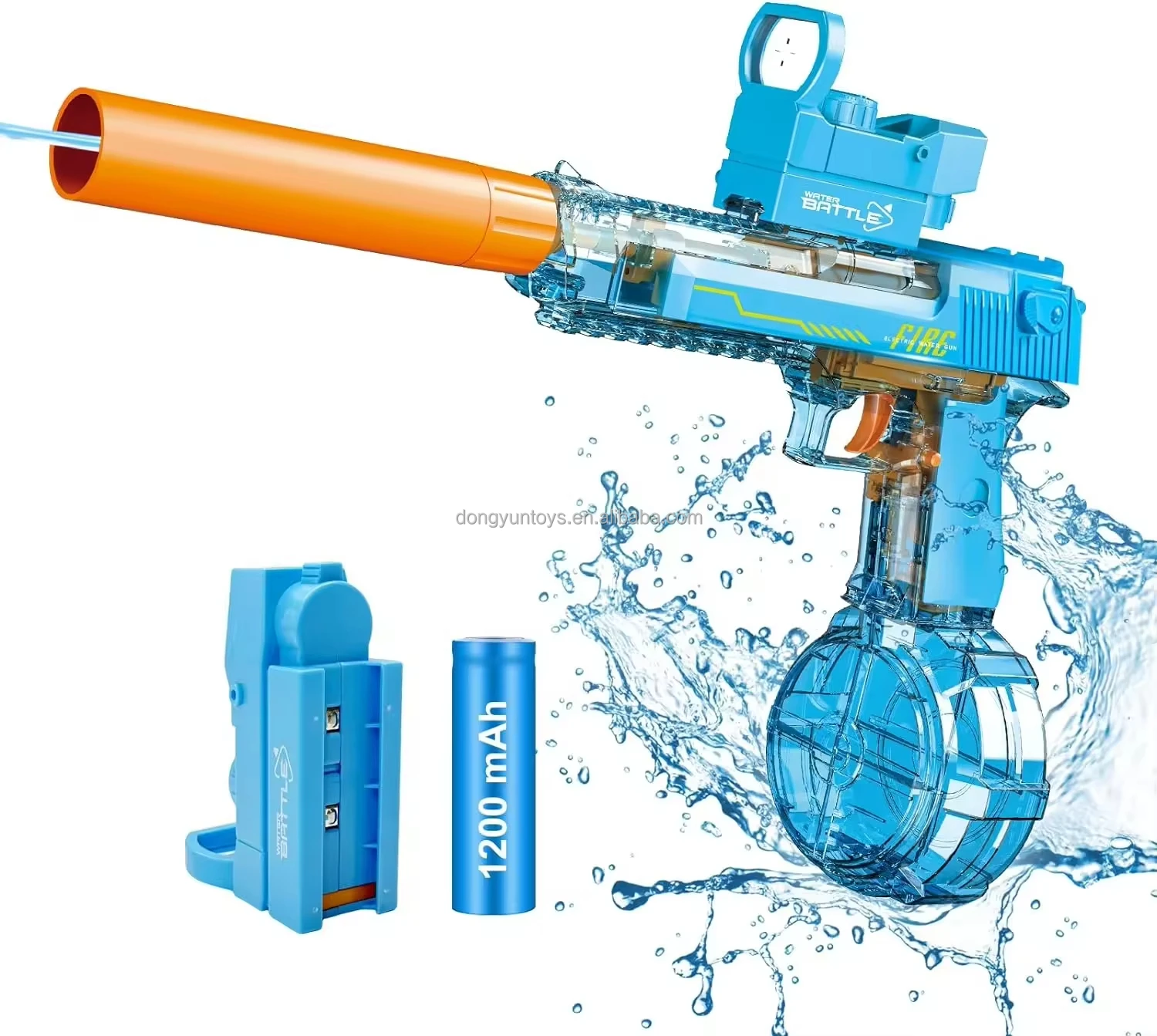 Outdoor Electric Water Bullets Soft water gun transparent pistol blaster Glock Desert Eagle Toy Gun For children