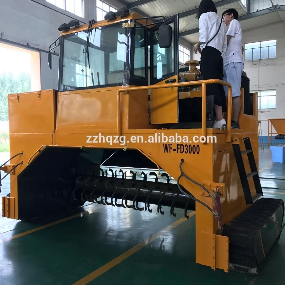 widely used crawler type turning machine for mushroom compost