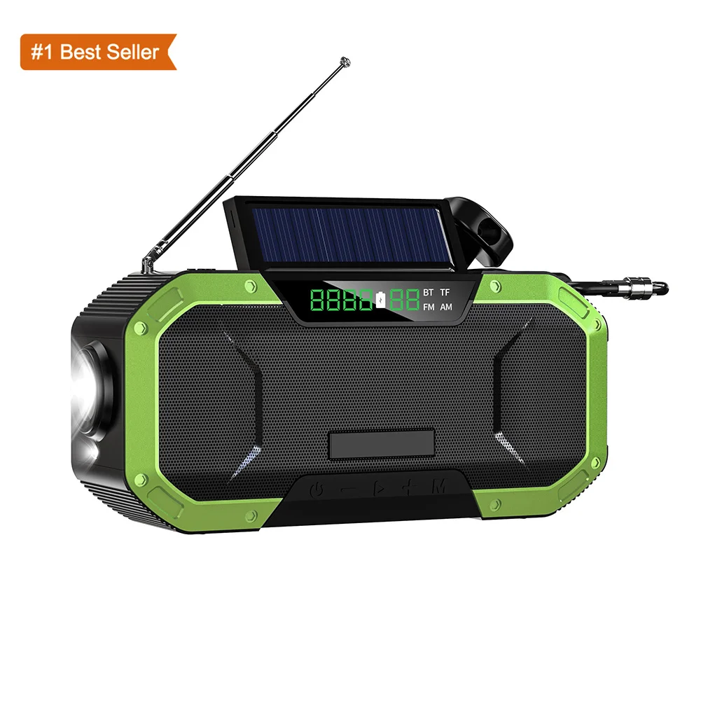 Jumon аварийный радиоприемник многофункциональный портативный ручной на солнечной батарее Bluetooth 5 0 динамик AM/FM внешний аккумулятор 5000