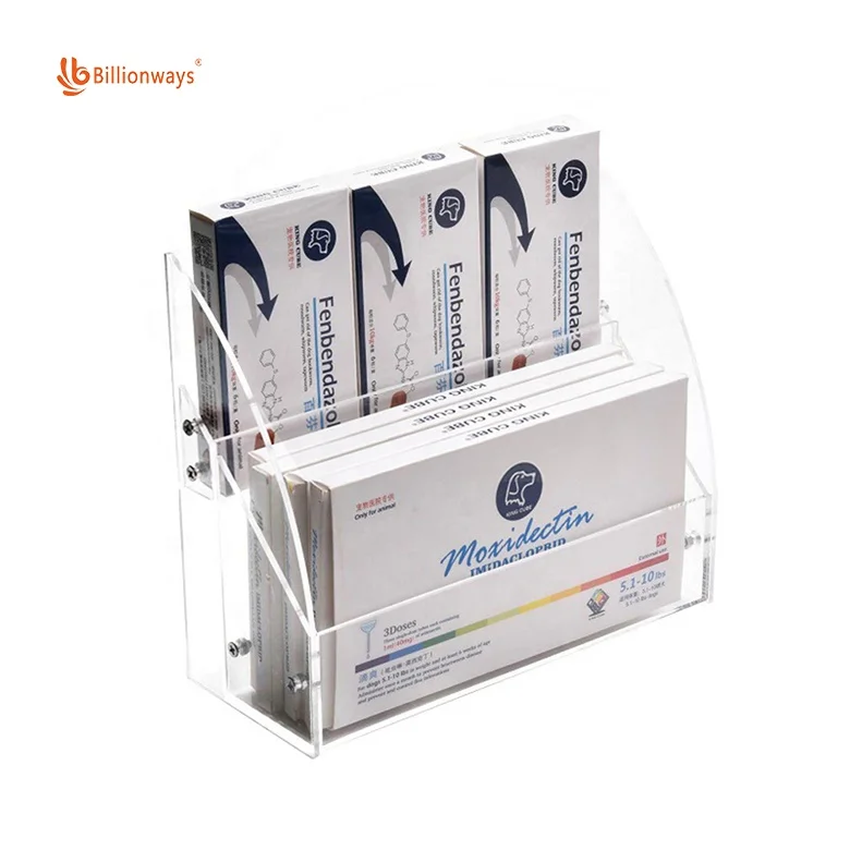 Customized PMMA Medicine Display Shelf plexiglass medicine display stand shelf acrylic counter-top display for medicine