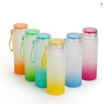 2022 new Wholesale high quality  DIY Frosted Heat Transfer Printing blanks sublimation glass mug with handle