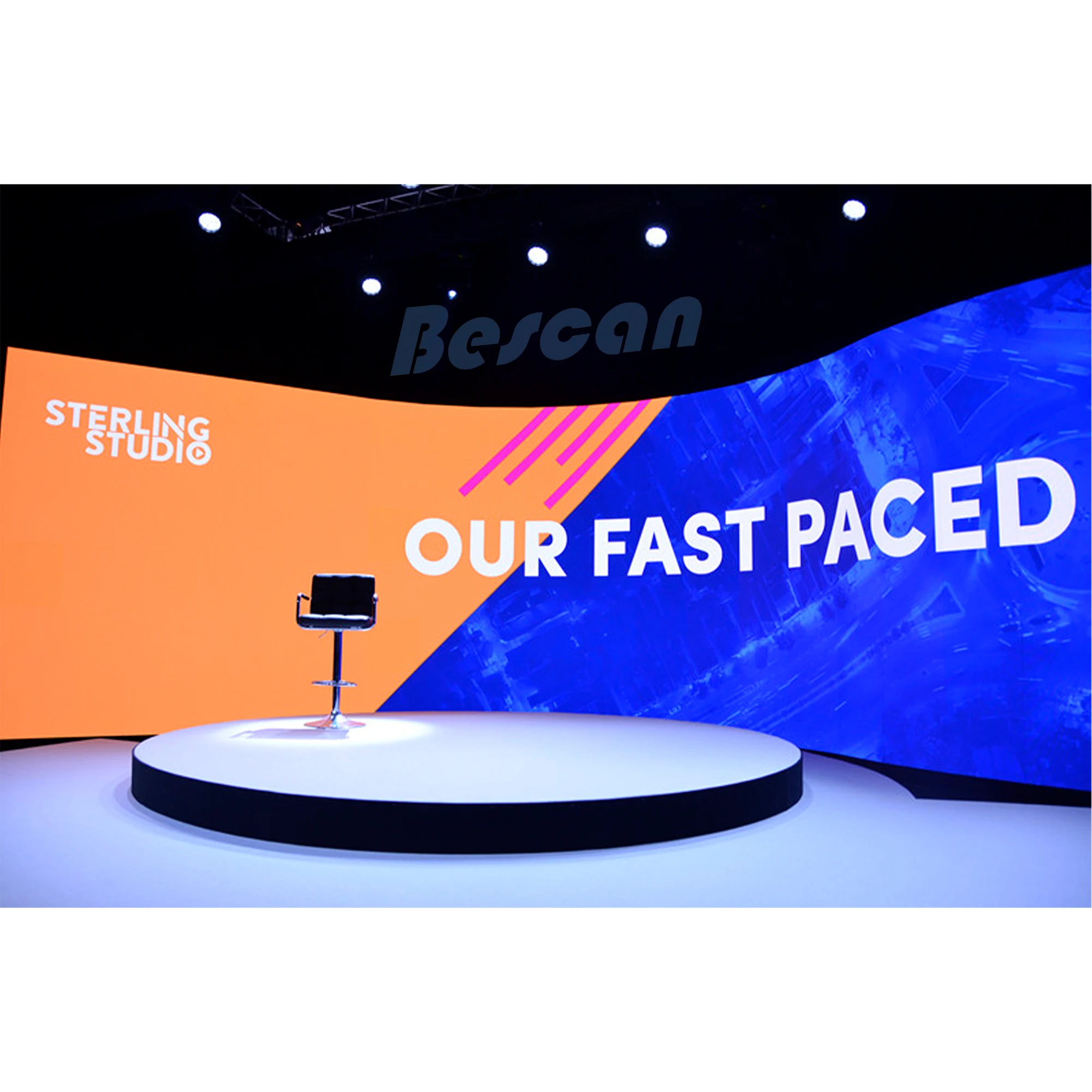 BESCAN Curved Round Cube Indoor Outdoor LED Screen Wall High Quality High Definition Curved LED Video Wall For Stage Event