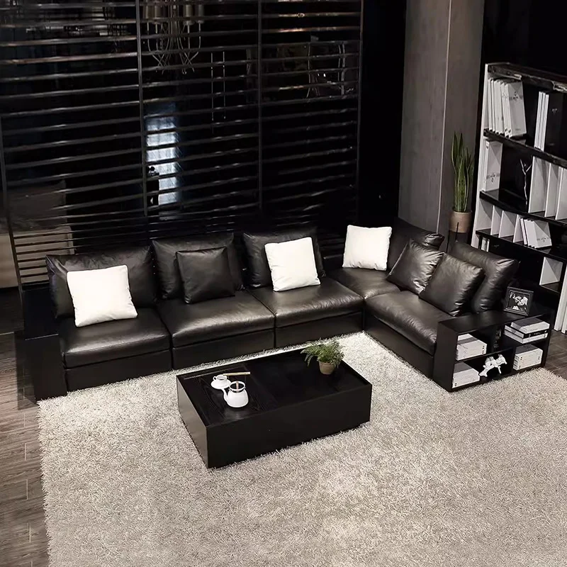 High quality sofas set furniture for home luxury modular large sectional corner couch living room leather 7 seater sofa design