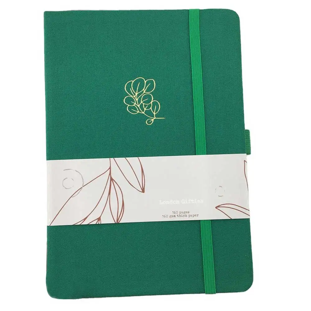 LABON Wholesale Notebooks A5 Fabric Gratitude Journal Printing Custom Logo Dotted 160gsm Thicken Paper Notebook